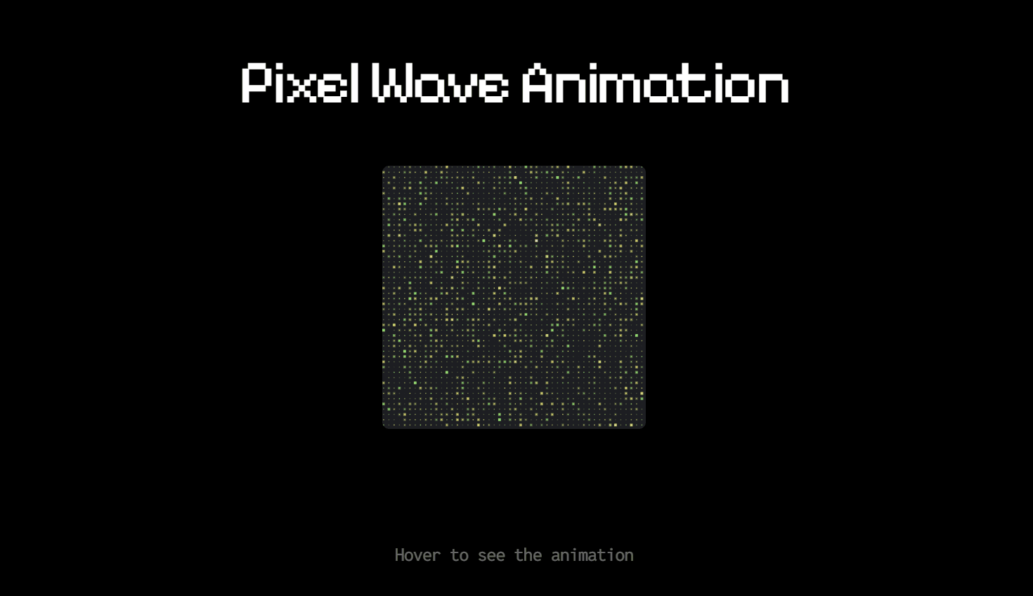 Dynamic Pixel Wave Animation