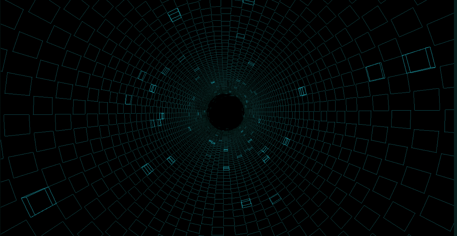 3D WEBGL tunnel audio visualizer